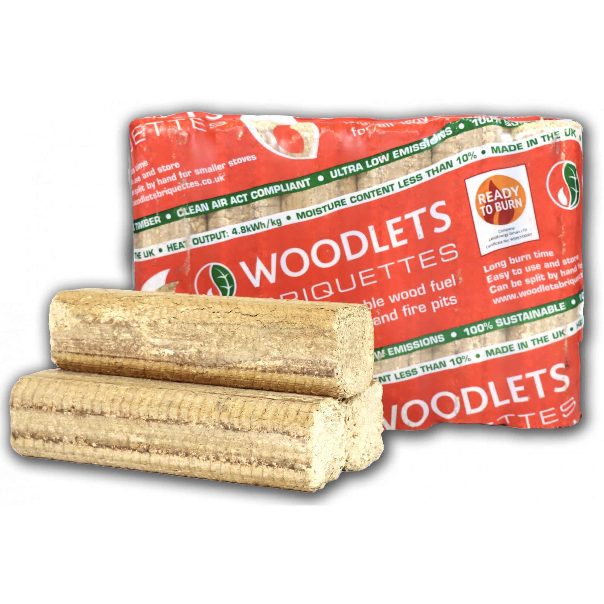 Woodlets Wood Briquettes 200mm Lengths